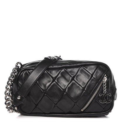 Chanel Lambskin Quilted Chain Pochette Black 1 of 8