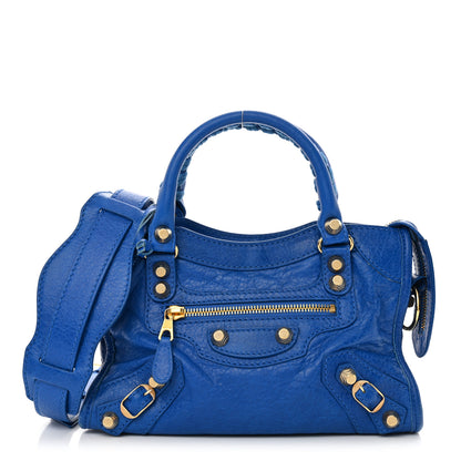 Balenciaga Agneau Giant 12 Gold Hardware Mini City Bleu Lazuli 1 of 16