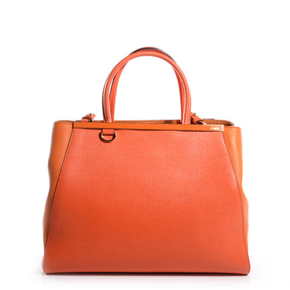 Fendi Vitello Elite Regular 2Jours Tote Arancio 1 of 12