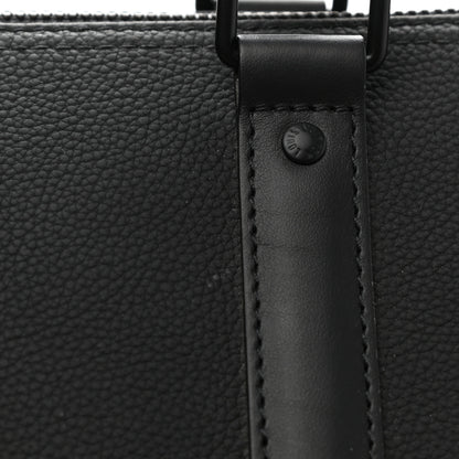 Louis Vuitton Grained Calfskin Aerogram Keepall Bandouliere 40 Black 9 of 10