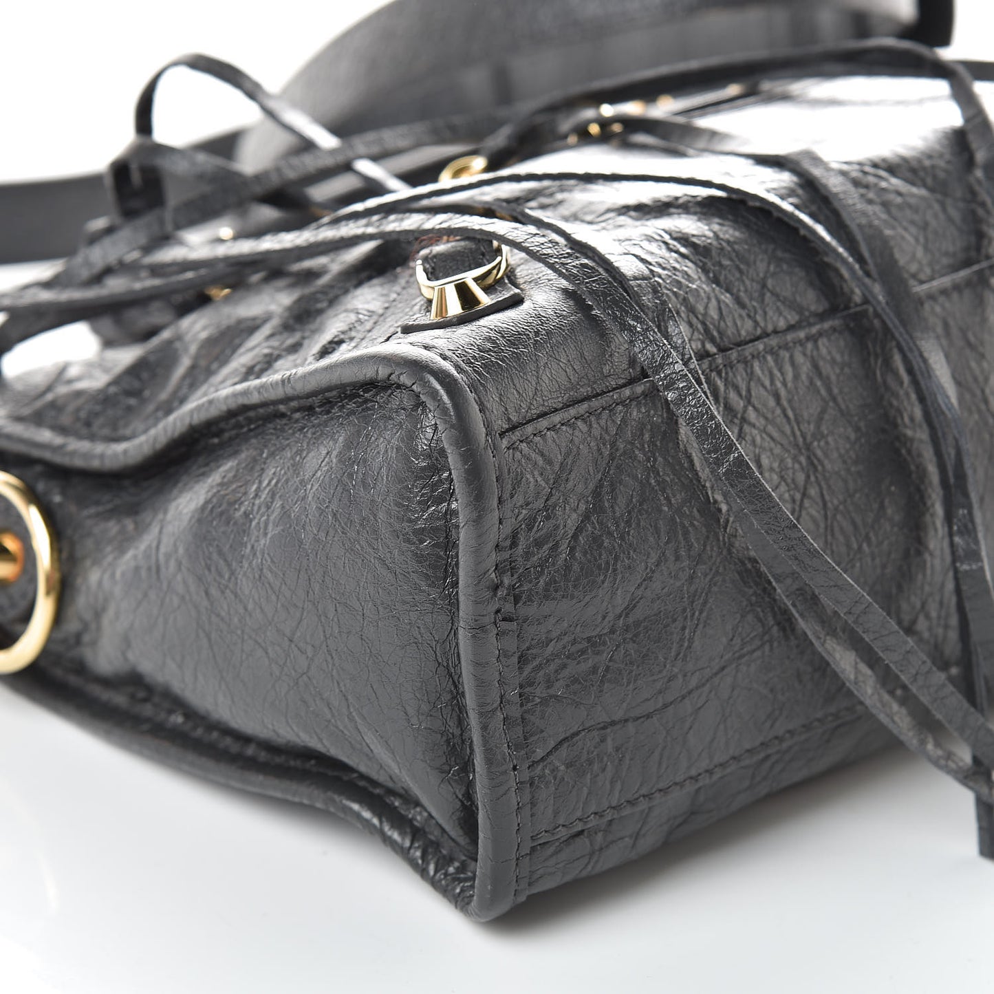 Agneau Classic Gold Hardware S City Gris Fossile