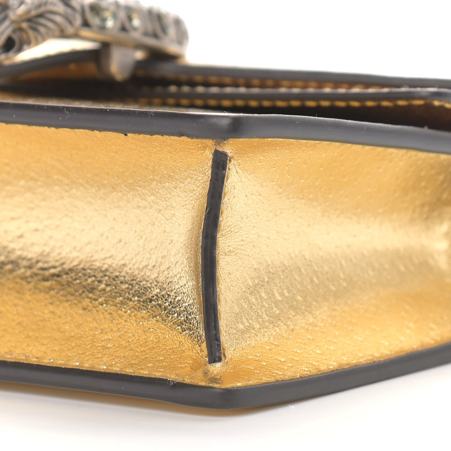 Gucci Metallic Calfskin Super Mini Dionysus Shoulder Bag Gold 8 of 8