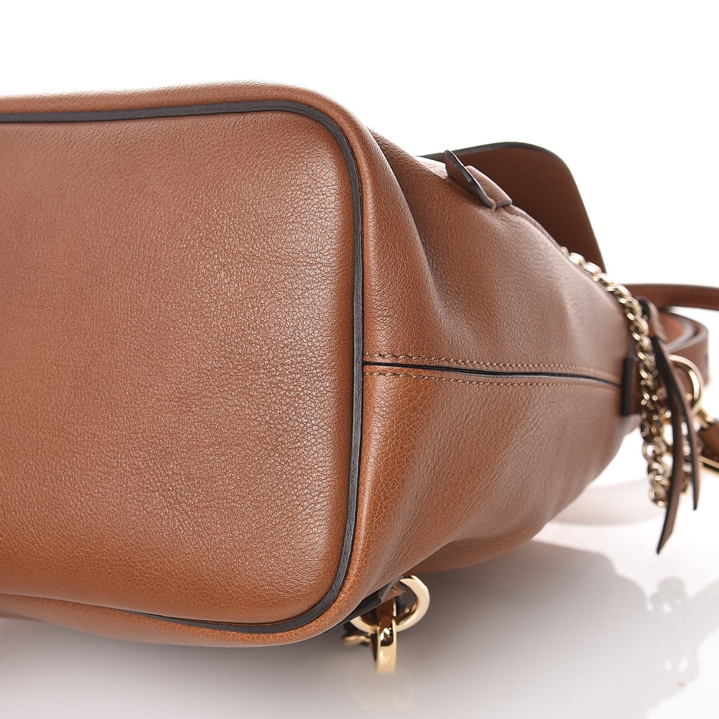 Suede Calfskin Small Faye Backpack Tan