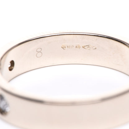 Gucci 18K White Gold Diamond 4mm Signature Band Ring 48 4.5 6 of 6