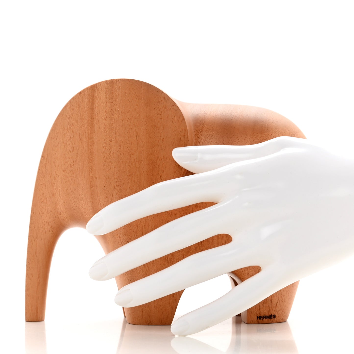 Mahogany Wood Elephant Lao Paperweight Naturel