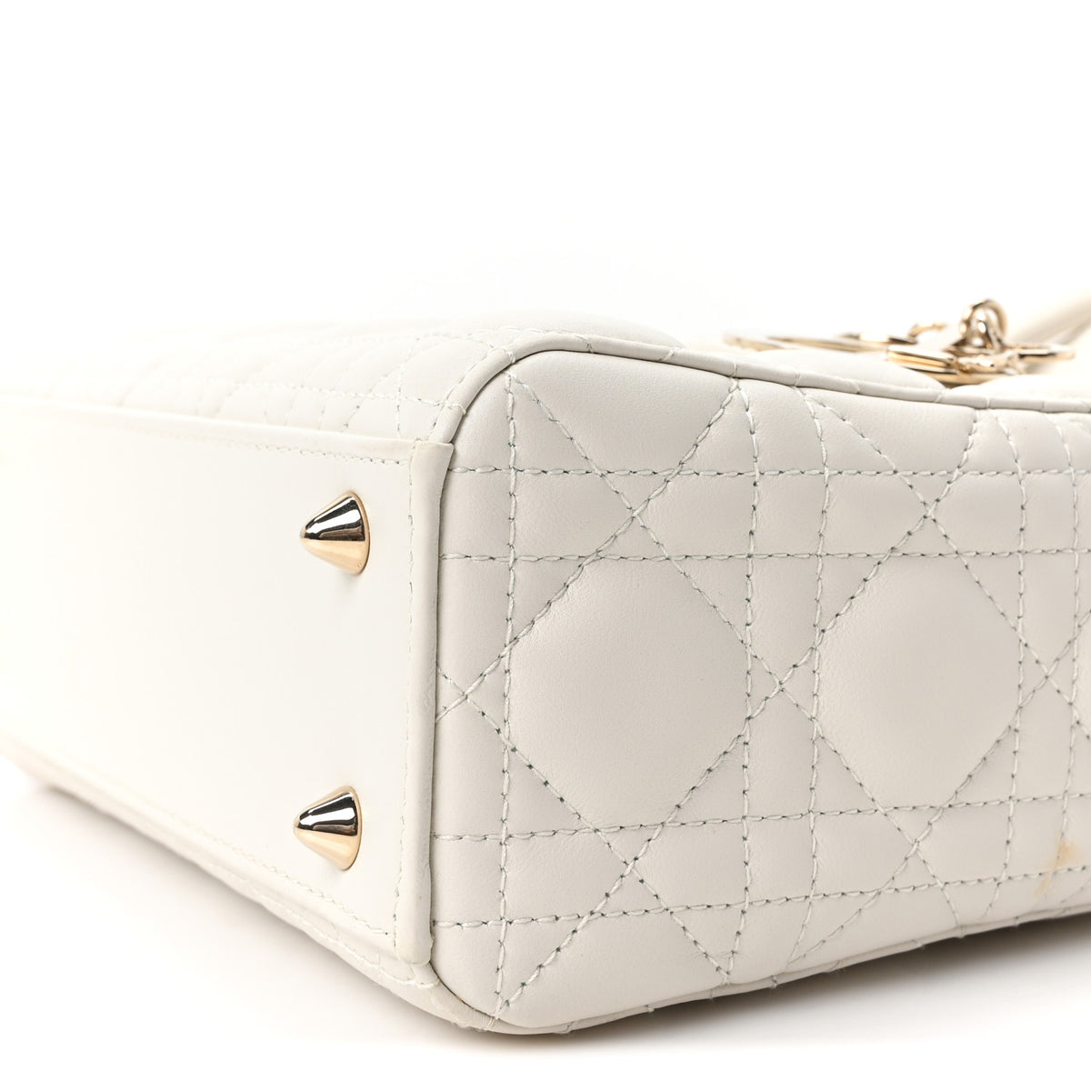 Christian Dior Lambskin Cannage Small My ABCDior Lady Dior White 10 of 10