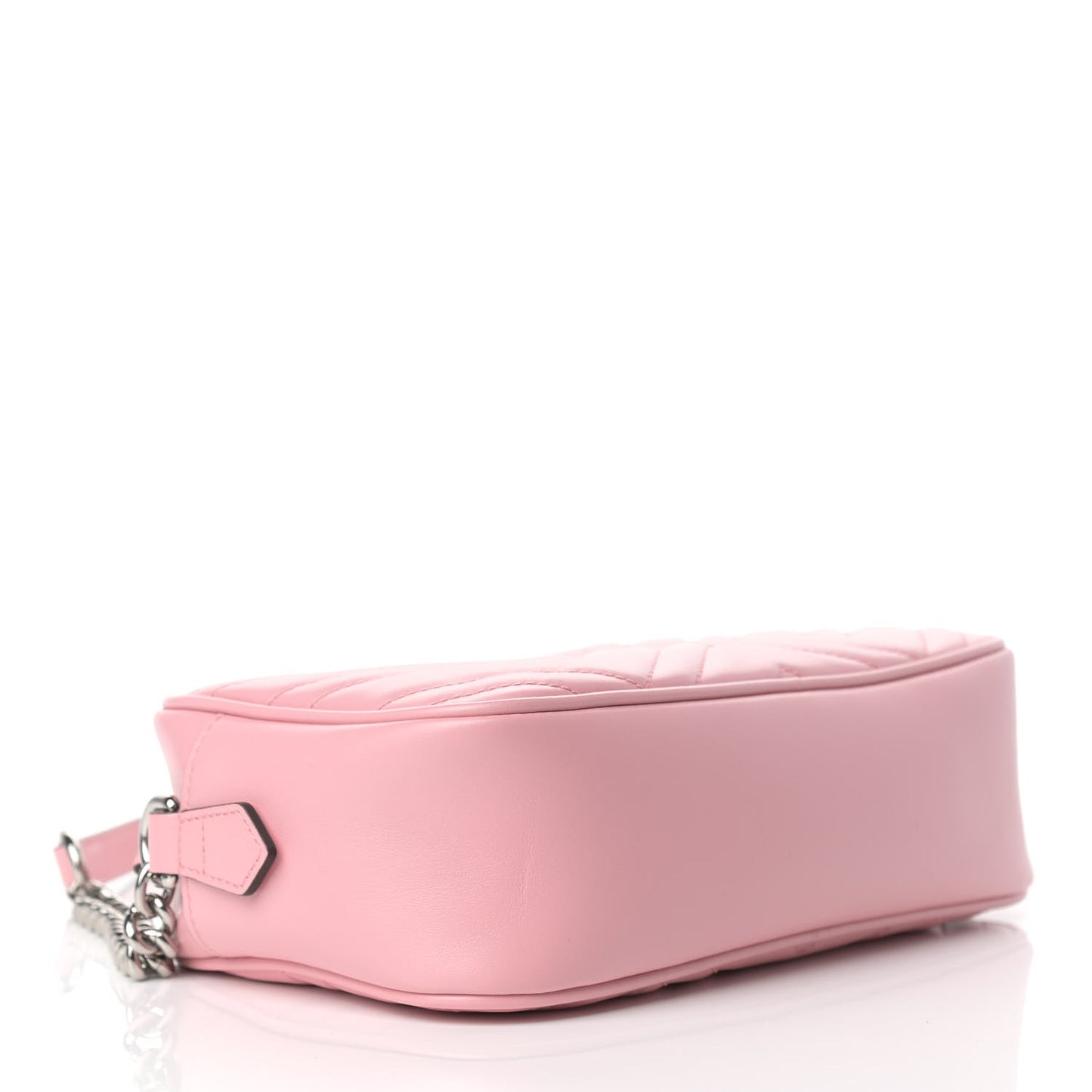 Calfskin Matelasse Small GG Marmont Chain Shoulder Bag Wild Rose