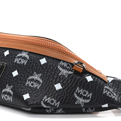MCM Visetos Small Fusten Belt Bag Black Cognac 8 of 8
