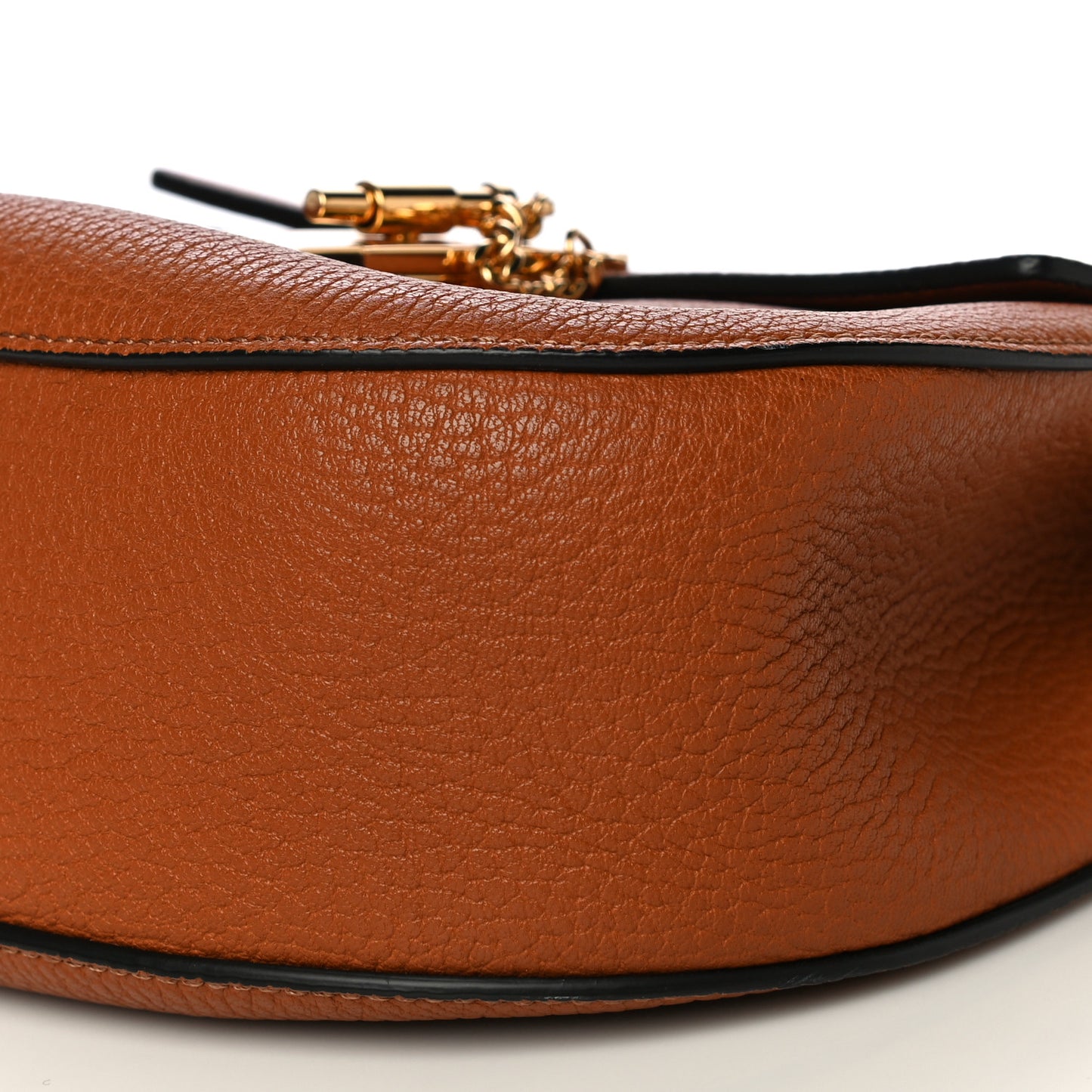 Grained Lambskin Mini Drew Shoulder Bag Caramel