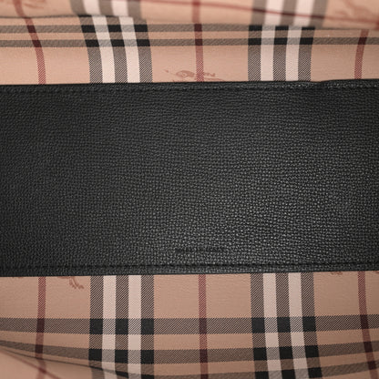 Burberry Grainy Calfskin Haymarket Check Medium Reversible Tote Black 8 of 23