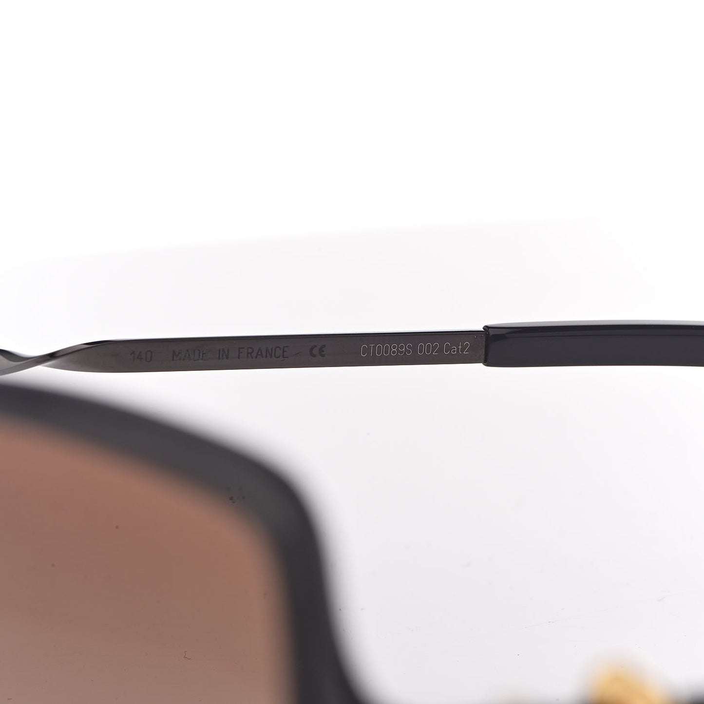 Metal Trinity Sunglasses CT0089S Black Brown