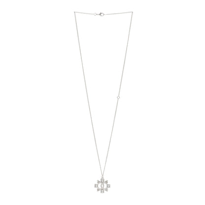 Chanel Crystal Strass Necklace Silver 3 of 5