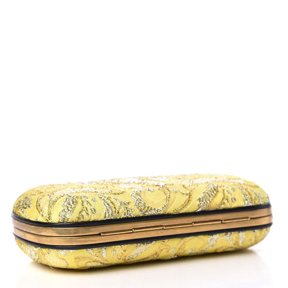 Gucci Brocade Floral Broadway Clutch Yellow 4 of 9