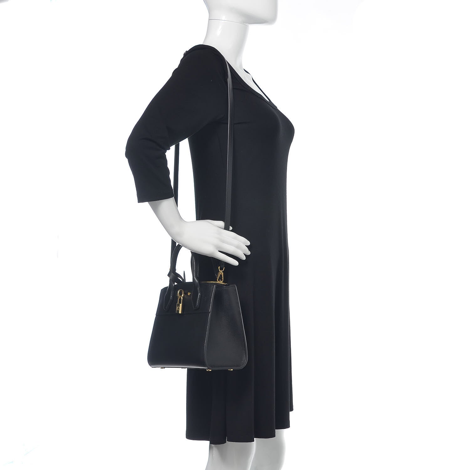 Louis Vuitton Calfskin City Steamer Mini Black 2 of 10