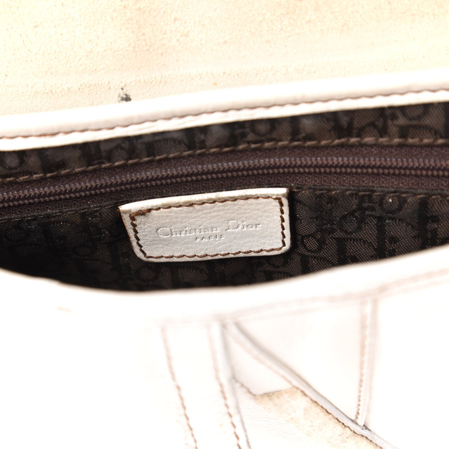 Christian Dior Calfskin Saddle Bag White 8 of 14