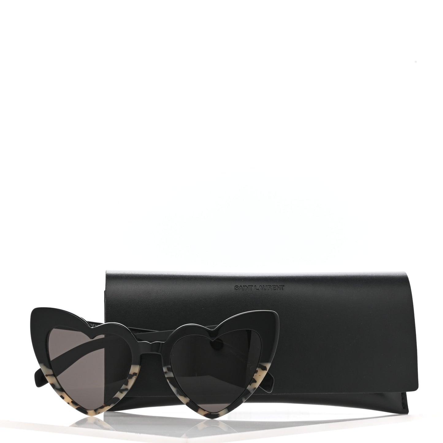 Acetate Heart Frame Loulou SL181 Sunglasses Black White Havana