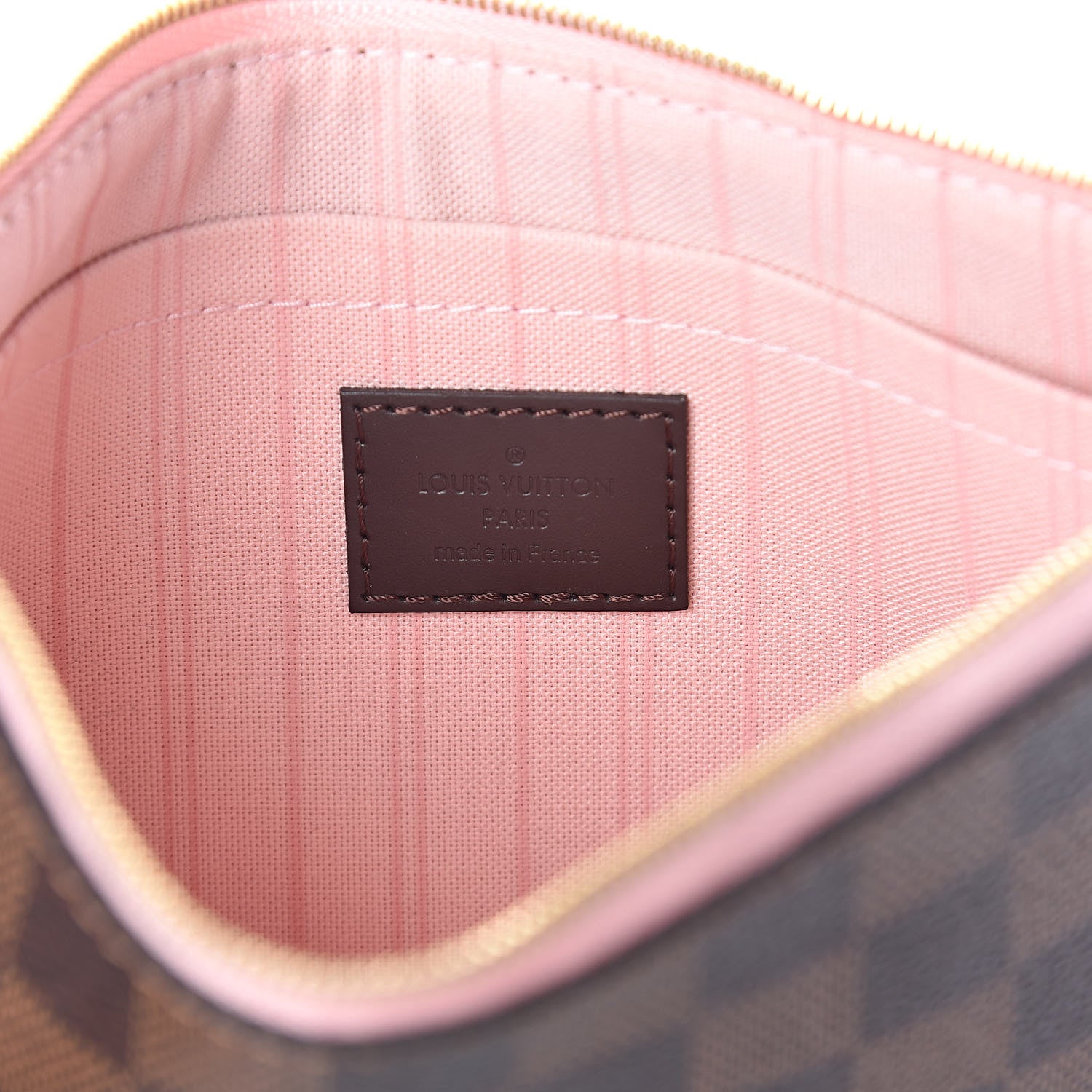 Louis Vuitton Damier Ebene Neverfull MM GM Pochette Rose Ballerine 6 of 6