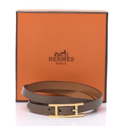 Hermes Swift Behapi Double Tour Bracelet T2 Etoupe 5 of 5