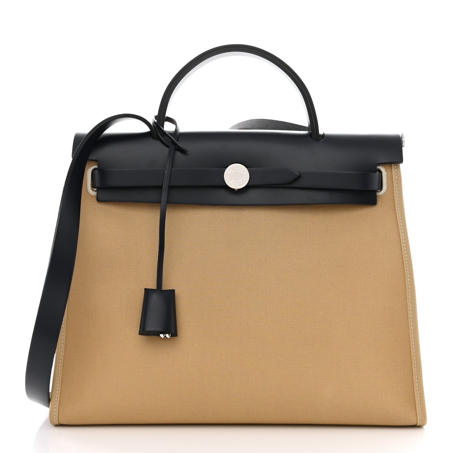 Hermes Vache Hunter Toile Herbag Zip 31 PM Trench Bleu Indigo 3 of 14
