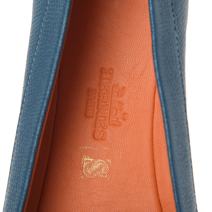 Hermes Epsom Liberty Ballerina Flats 36.5 Bleu Curacao 7 of 8