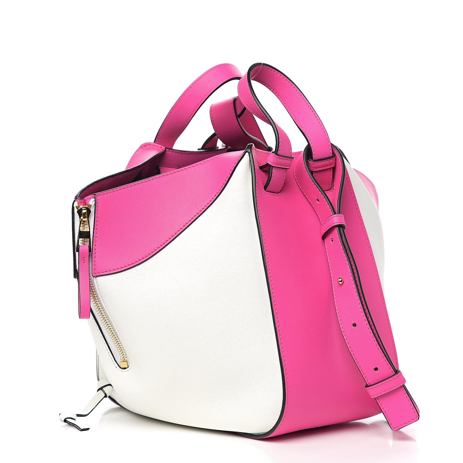 Loewe Calfskin Small Hammock Shoulder Bag Shocking Pink White 2 of 10