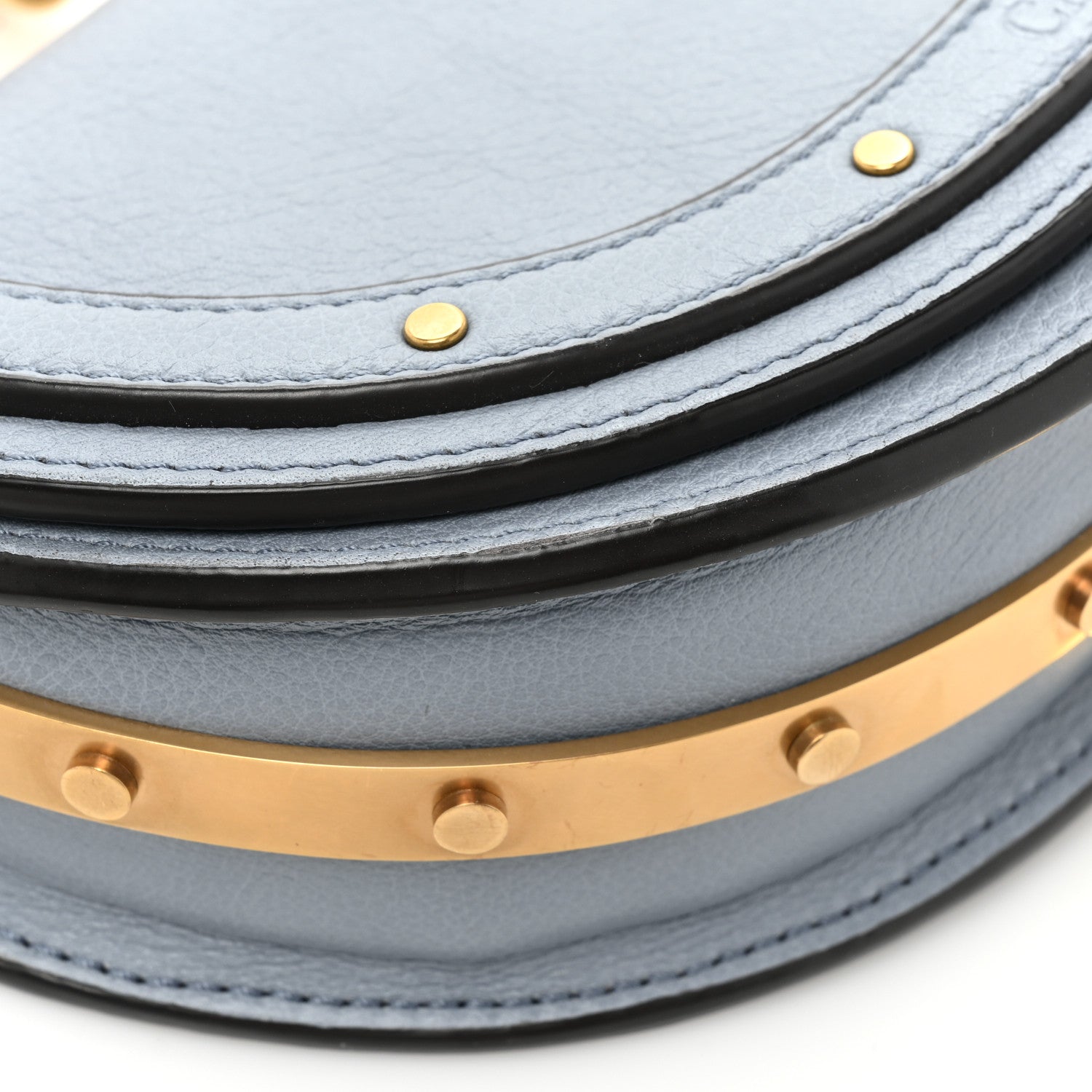 Chloe Calfskin Small Nile Bracelet Minaudiere Bag Washed Blue 12 of 17