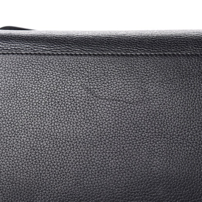 Celine Drummed Calfskin Suede Large Trapeze Black 13 of 16