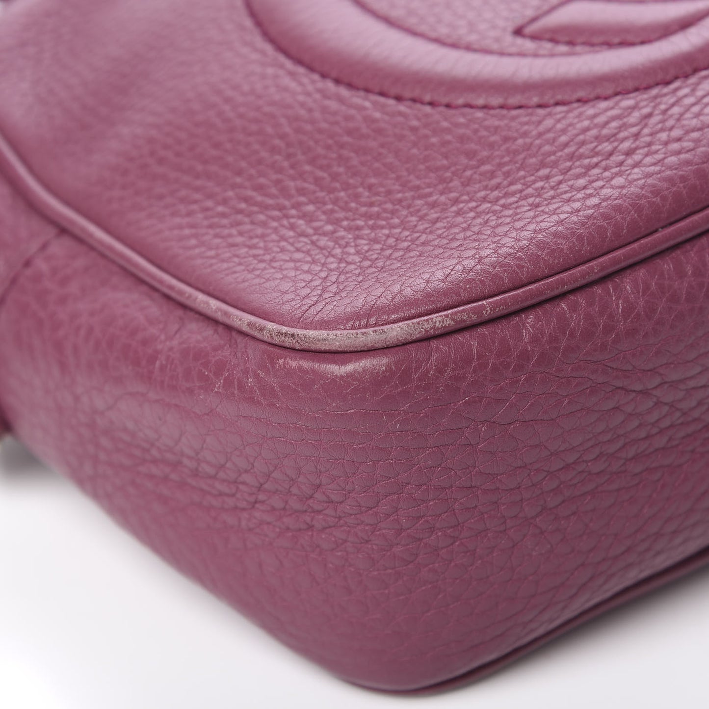 Pebbled Calfskin Small Soho Disco Bag Peonia Flower