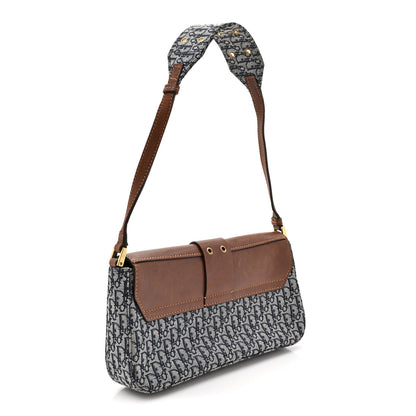 Christian Dior Monogram Trotter Street Chic Shoulder Bag Blue Brown 3 of 15
