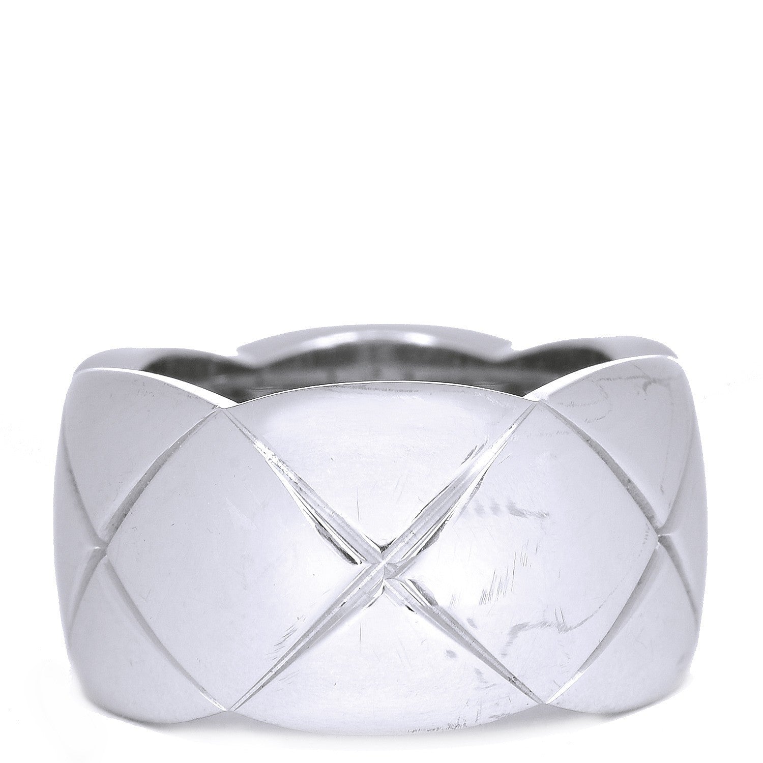 Chanel 18K White Gold Small Coco Crush Ring 5.25 1 of 5