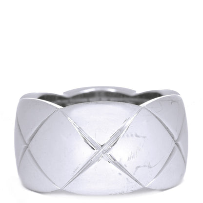 Chanel 18K White Gold Small Coco Crush Ring 5.25 1 of 5