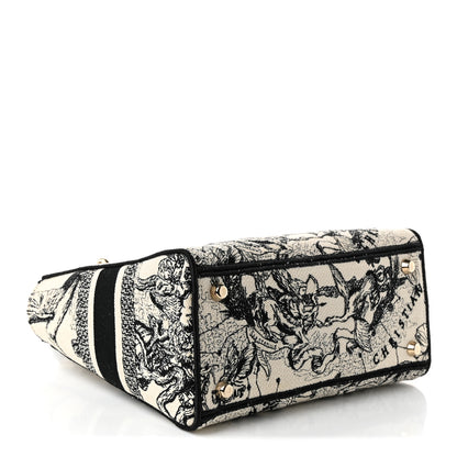 Christian Dior Canvas Embroidered Zodiac Toile De Jouy Medium Lady D-Lite Latte 3 of 9