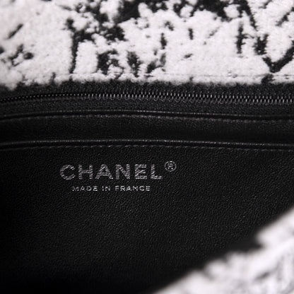 Chanel Tweed Patent Woven Mini Rectangular Flap Ecru Black 8 of 10