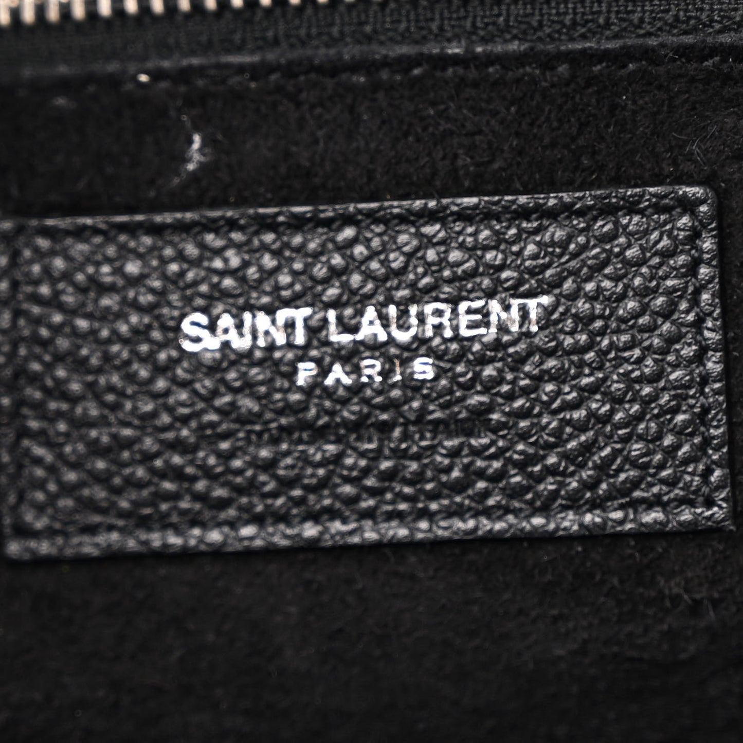 Grained Calfskin Small Cabas Rive Gauche Black