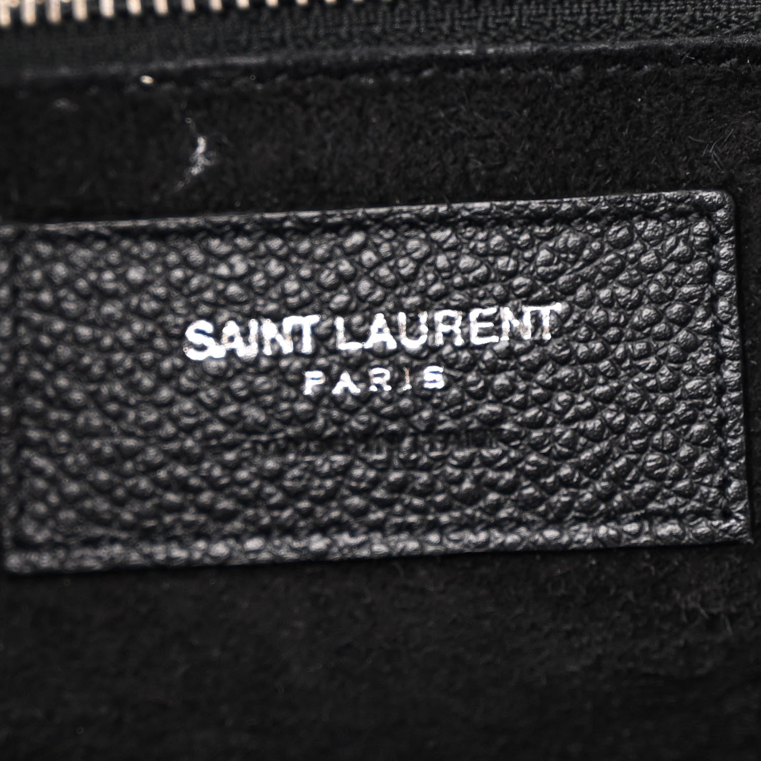 Saint Laurent Grained Calfskin Small Cabas Rive Gauche Black 6 of 12