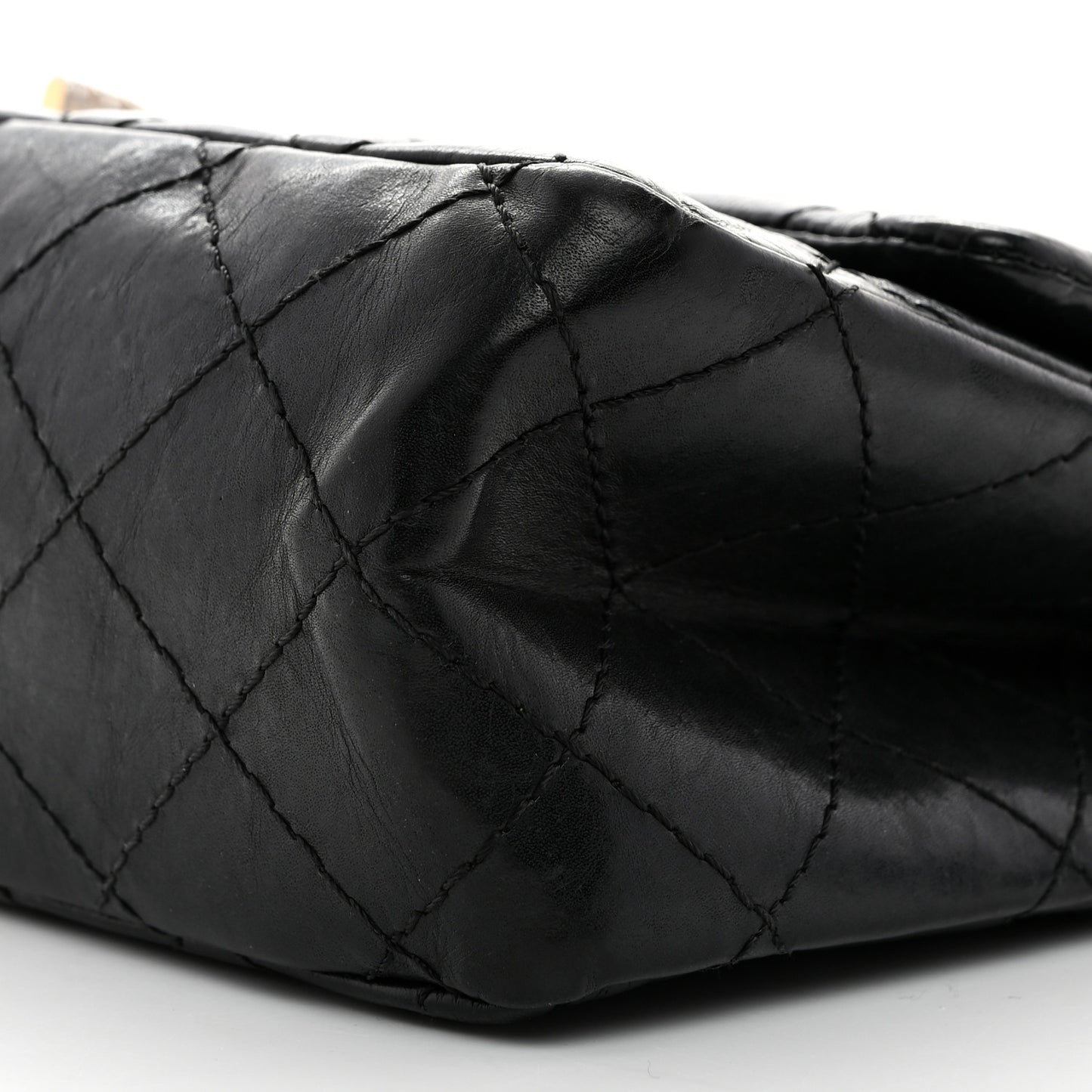 Aged Calfskin Quilted 2.55 Reissue 226 Flap Black