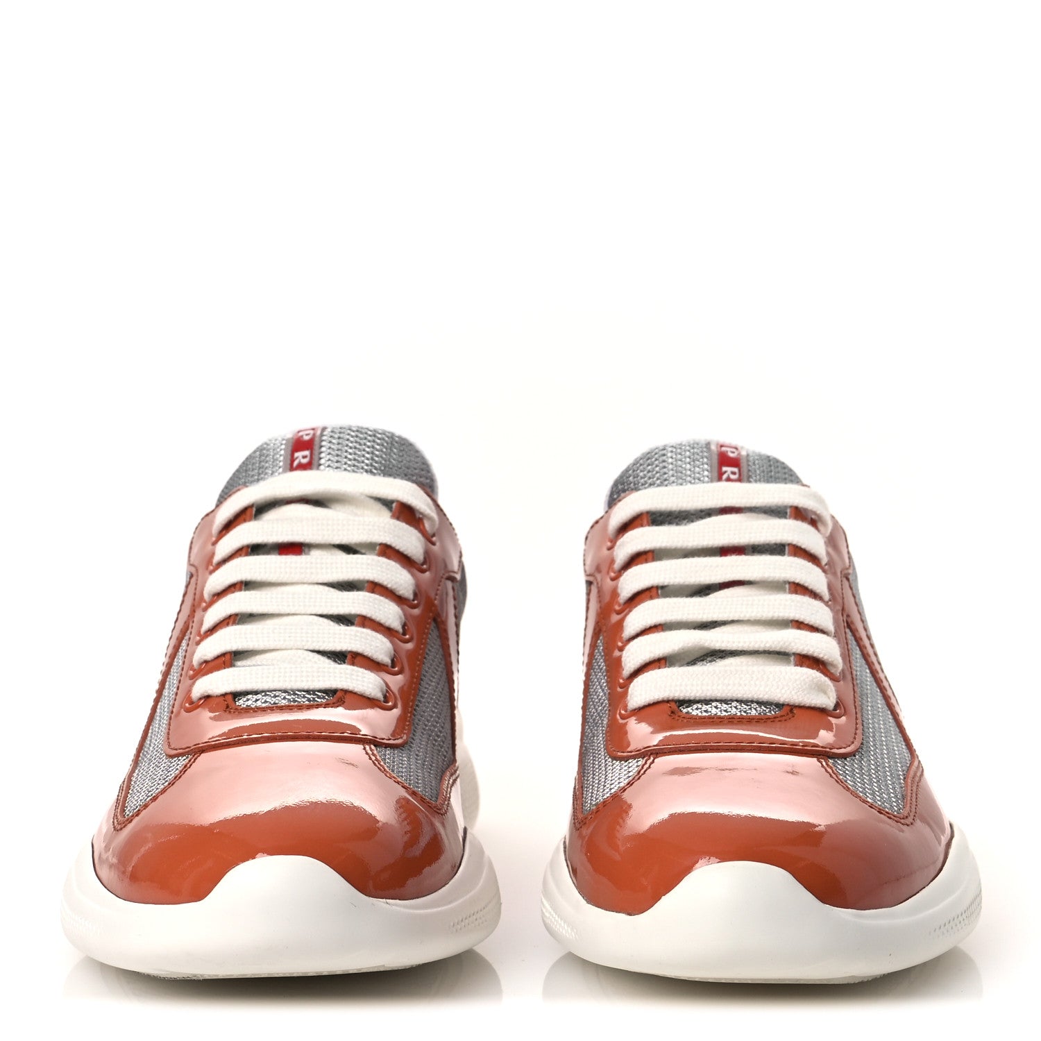 Prada Patent Technical Fabric Mens America's Cup Patchwork Sneakers 8.5 Nespola 8.5 Nespola  Argento 5 of 22