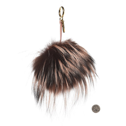 Fendi Rabbit Mink Fox Fur Furry Yang Monster Bag Bug Charm Red Pink 2 of 4