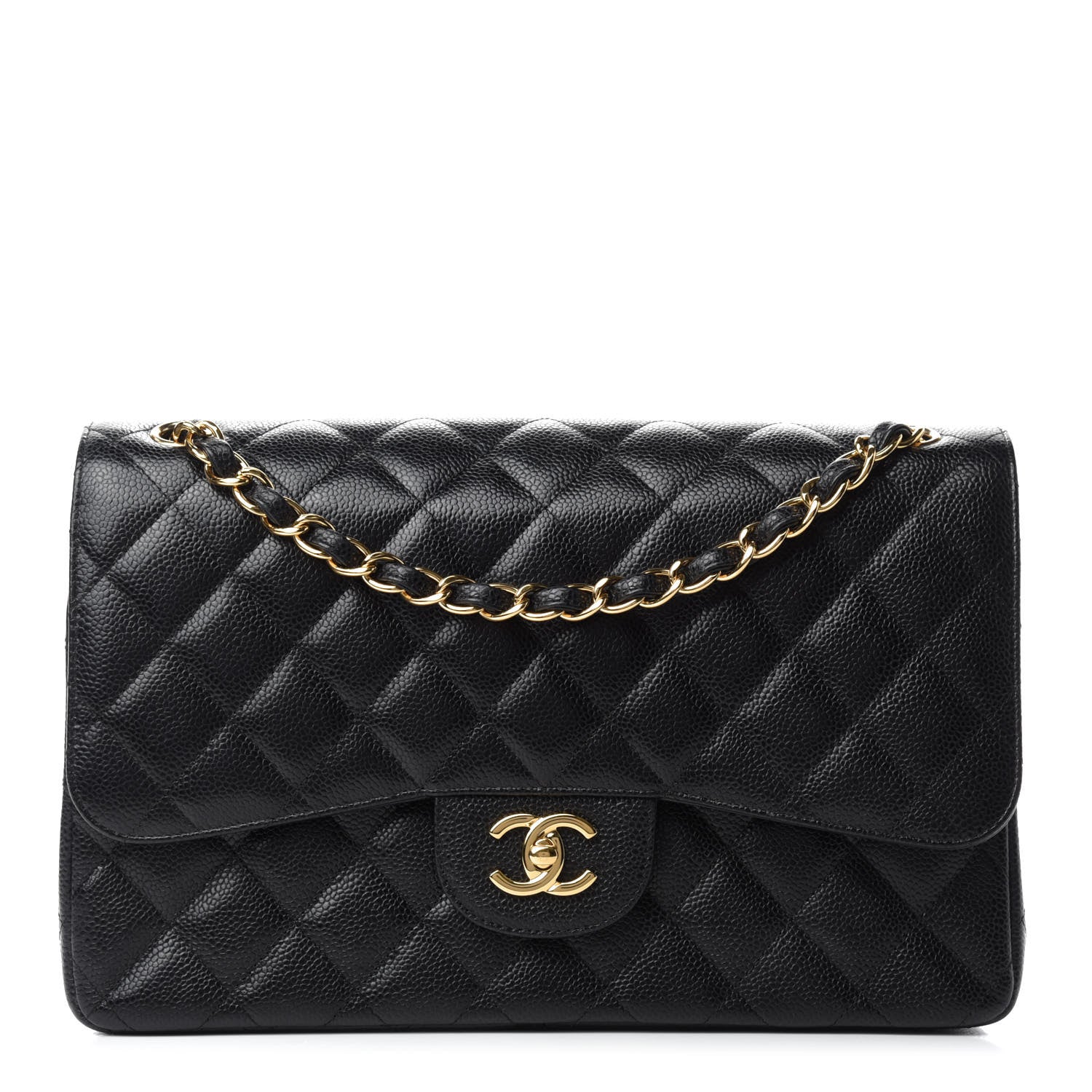 Chanel Caviar Quilted Jumbo Double Flap Black 1 of 11