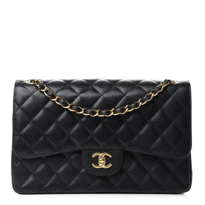 Chanel Caviar Quilted Jumbo Double Flap Black 1 of 11