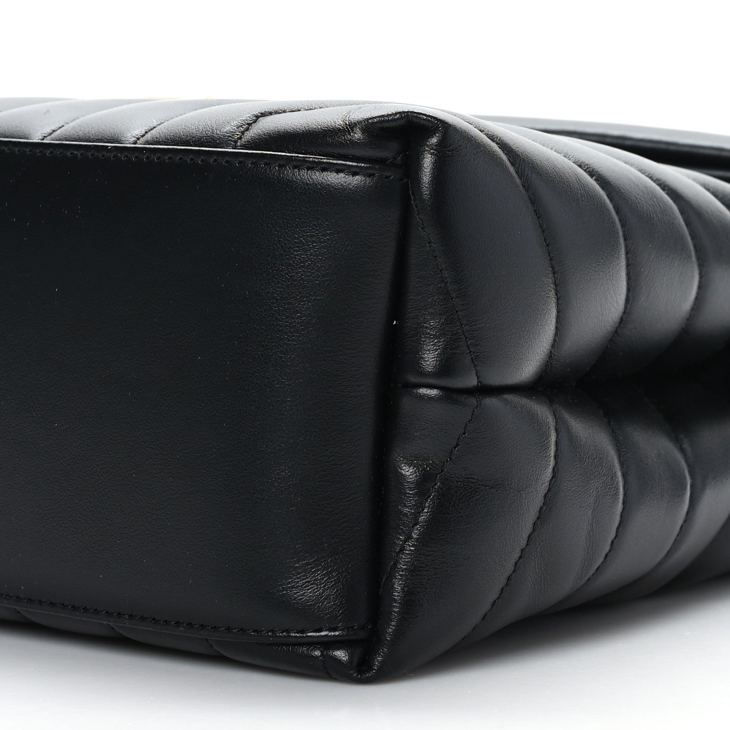 Saint Laurent Calfskin Y Quilted Monogram Medium Loulou Chain Satchel Black 9 of 9