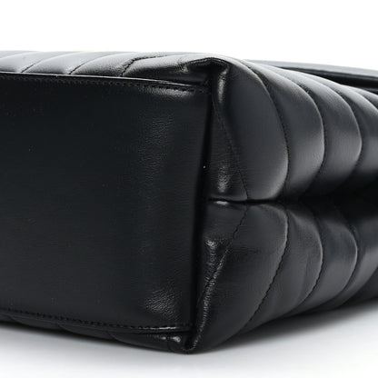 Saint Laurent Calfskin Y Quilted Monogram Medium Loulou Chain Satchel Black 9 of 9