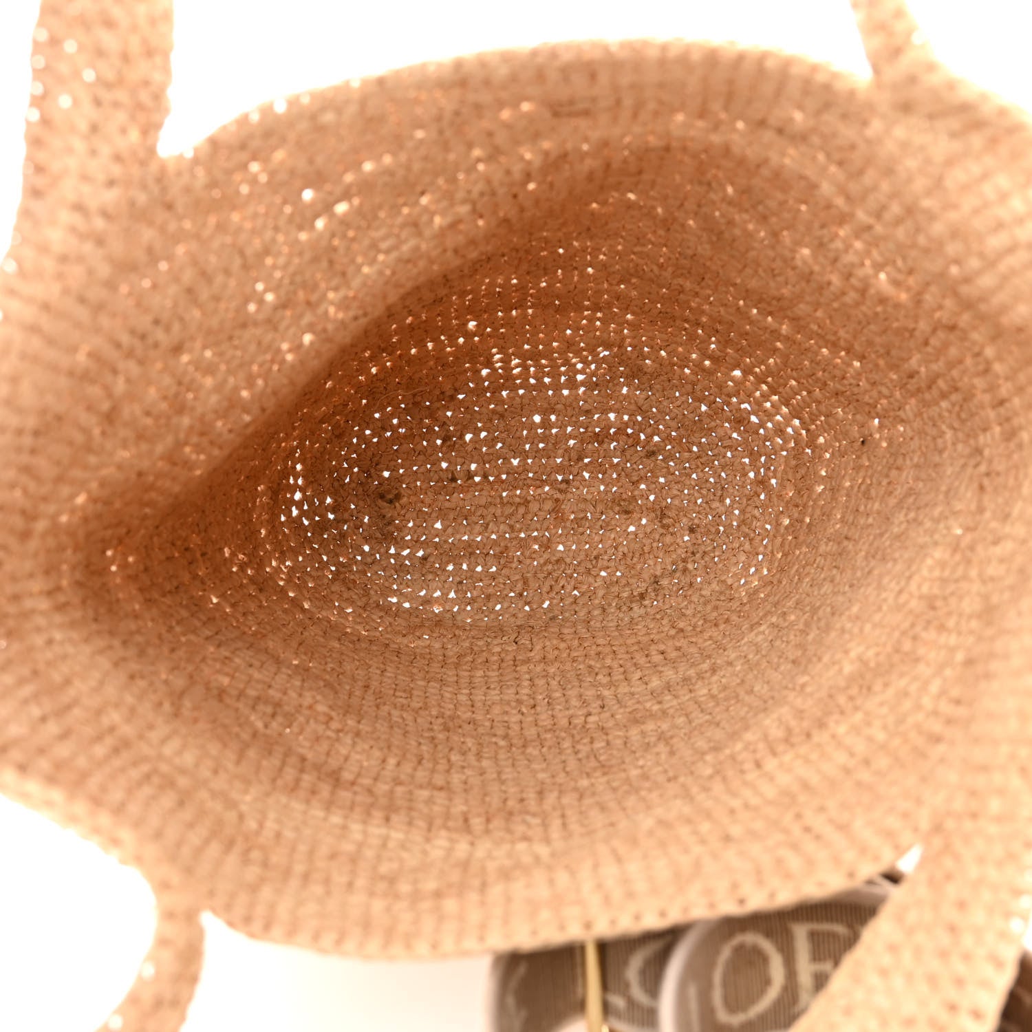 Loewe Raffia Mini Slit Tote Bag Natural Tan 5 of 11