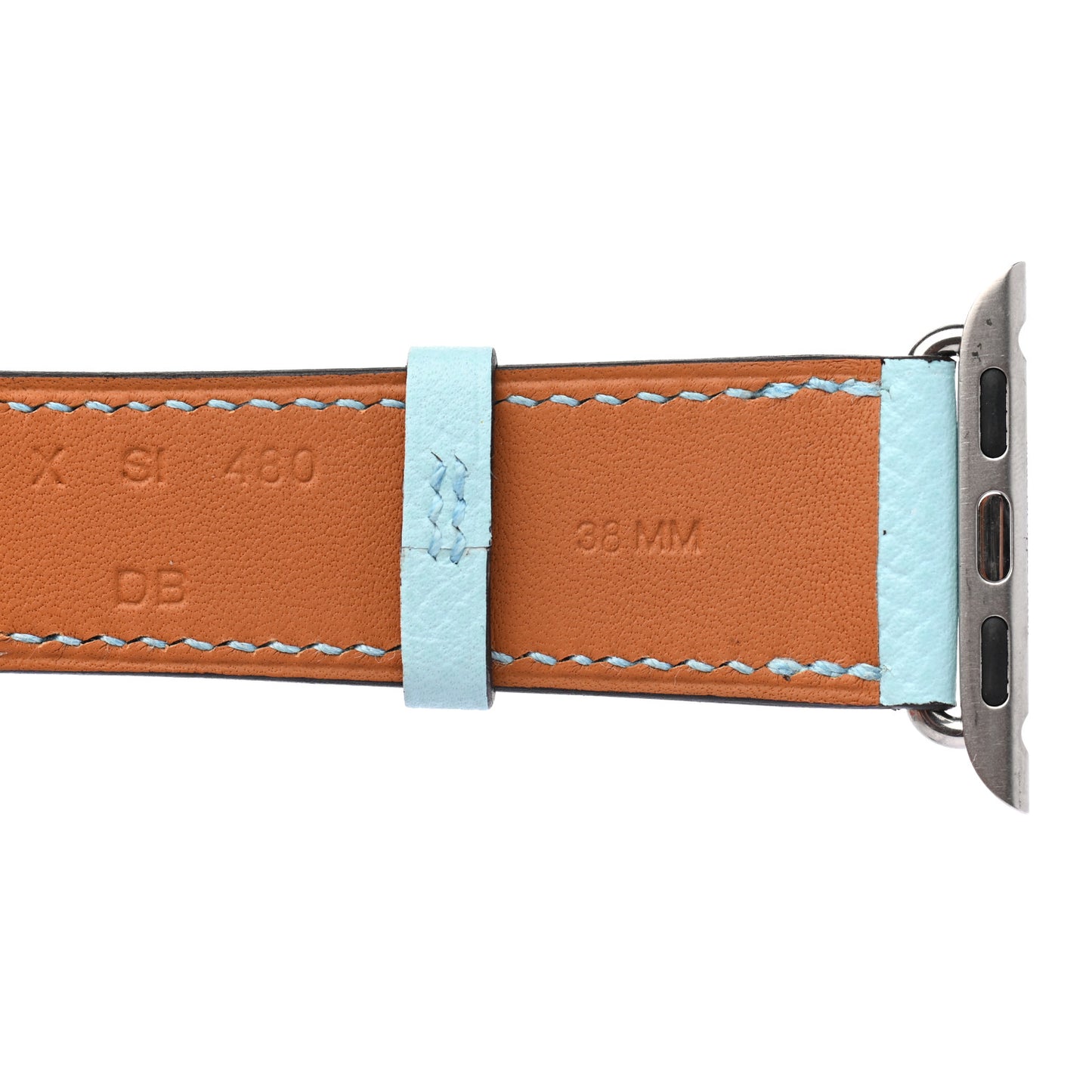 Epsom 38mm Apple Watch Double Tour Band Bleu Paon