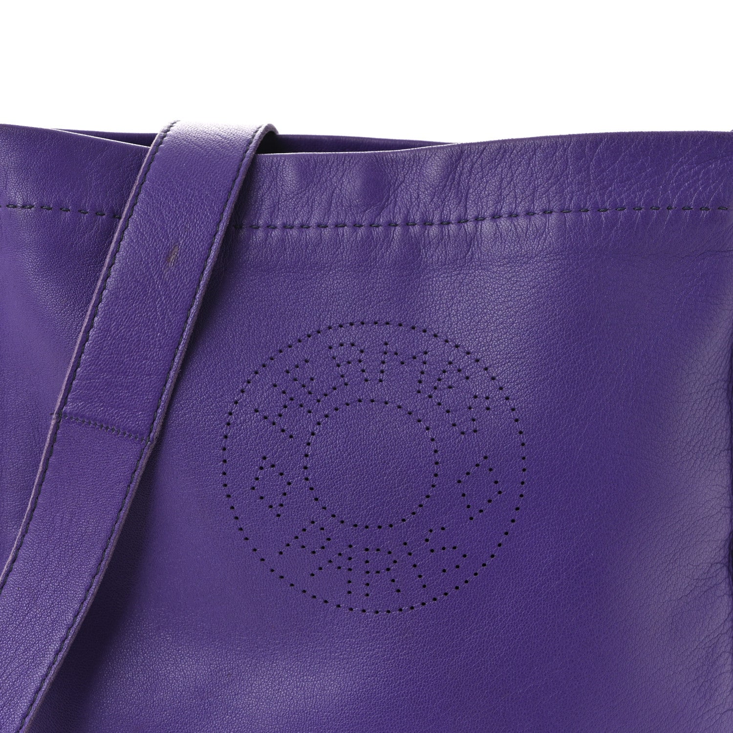 Hermes Lambskin Clou De Selle Pouch Crocus 8 of 12