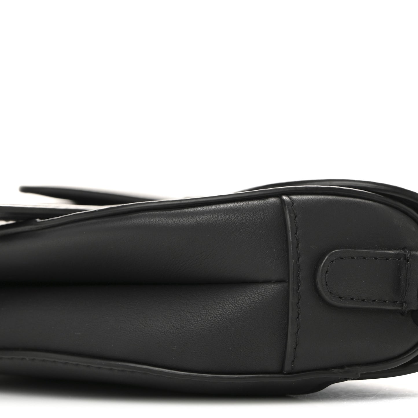 Ultra Matte Calfskin Mini Saddle Bag Black