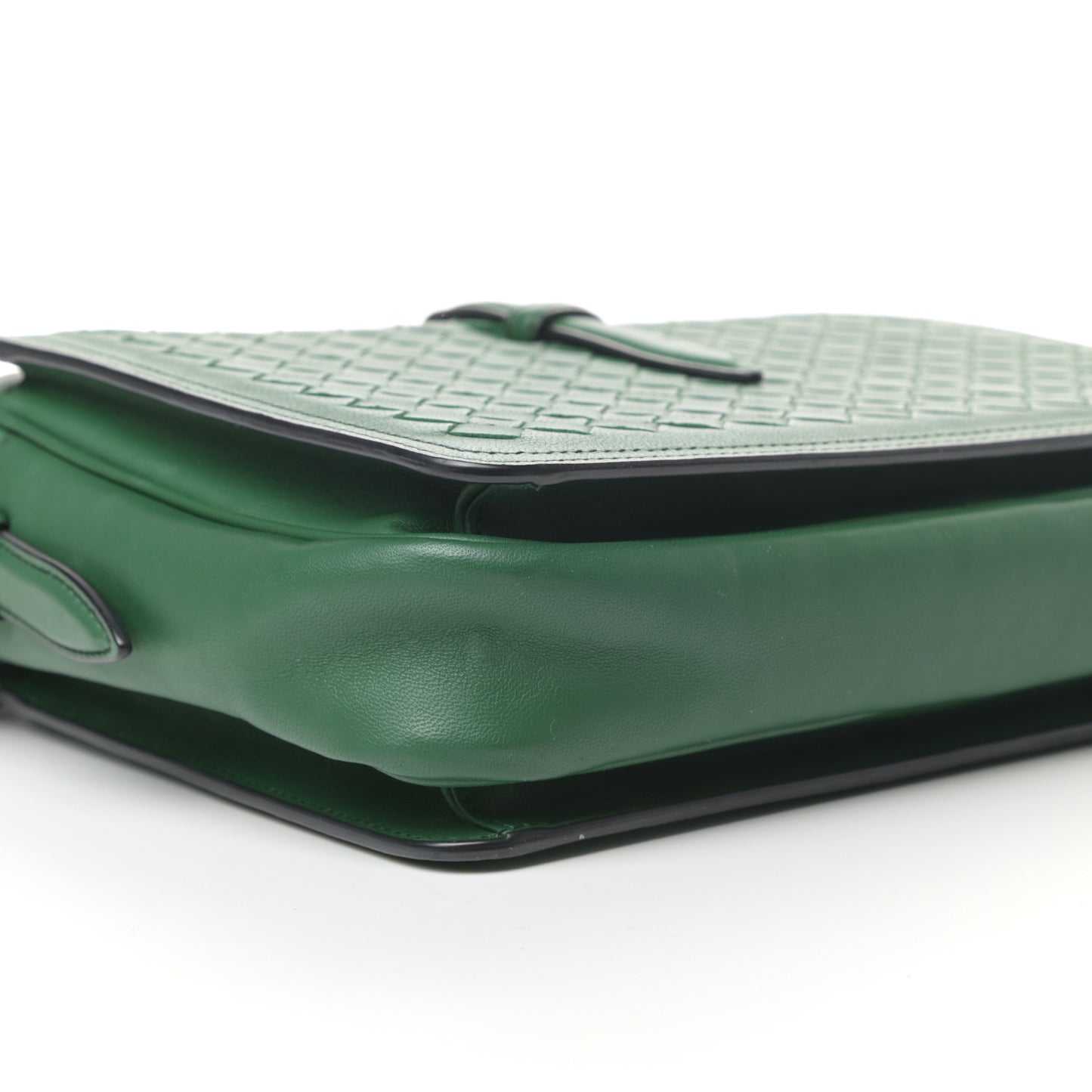 Nappa Intrecciato Medium Camera Shoulder Bag Green