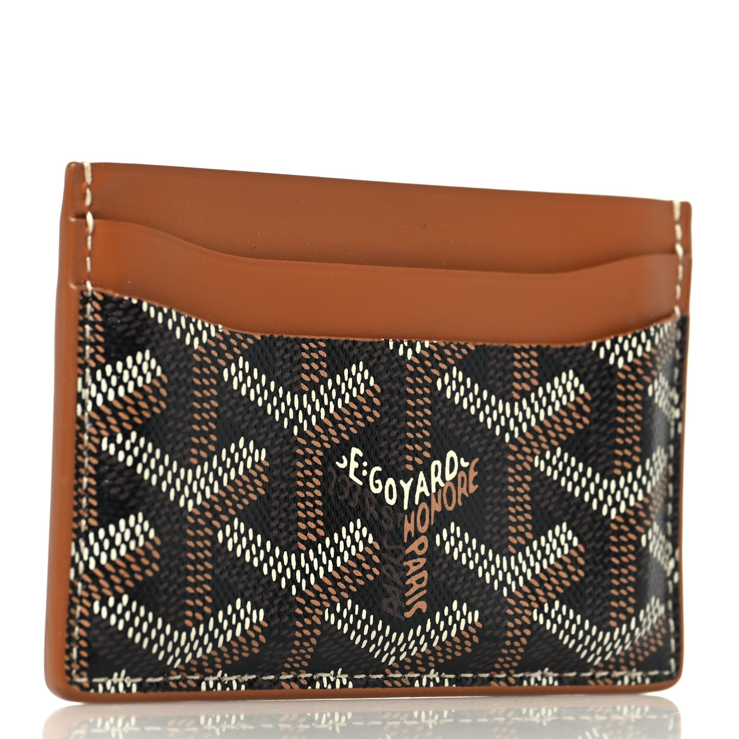 Goyardine Saint Sulpice Card Holder Black Gold