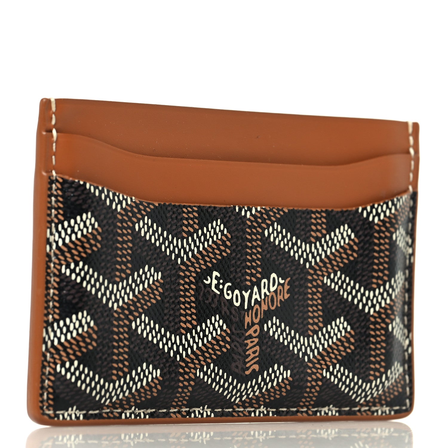 Goyard Goyardine Saint Sulpice Card Holder Black Gold 3 of 7