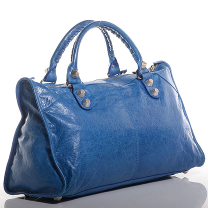 Balenciaga Agneau Giant 21 Silver Hardware Work Electric Bleu 7 of 13